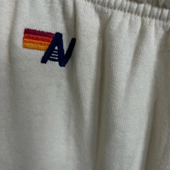 Aviator Nation Bolt Sweatpants in Vintage White Size Medium - Picture 4 of 8